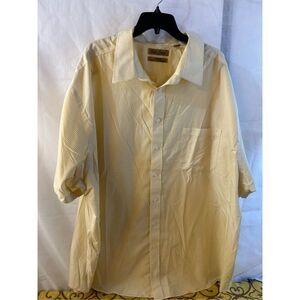 Roundtree Yorke Gold Label Dress ss Shirt 4x yellow non-iron perfect performance
